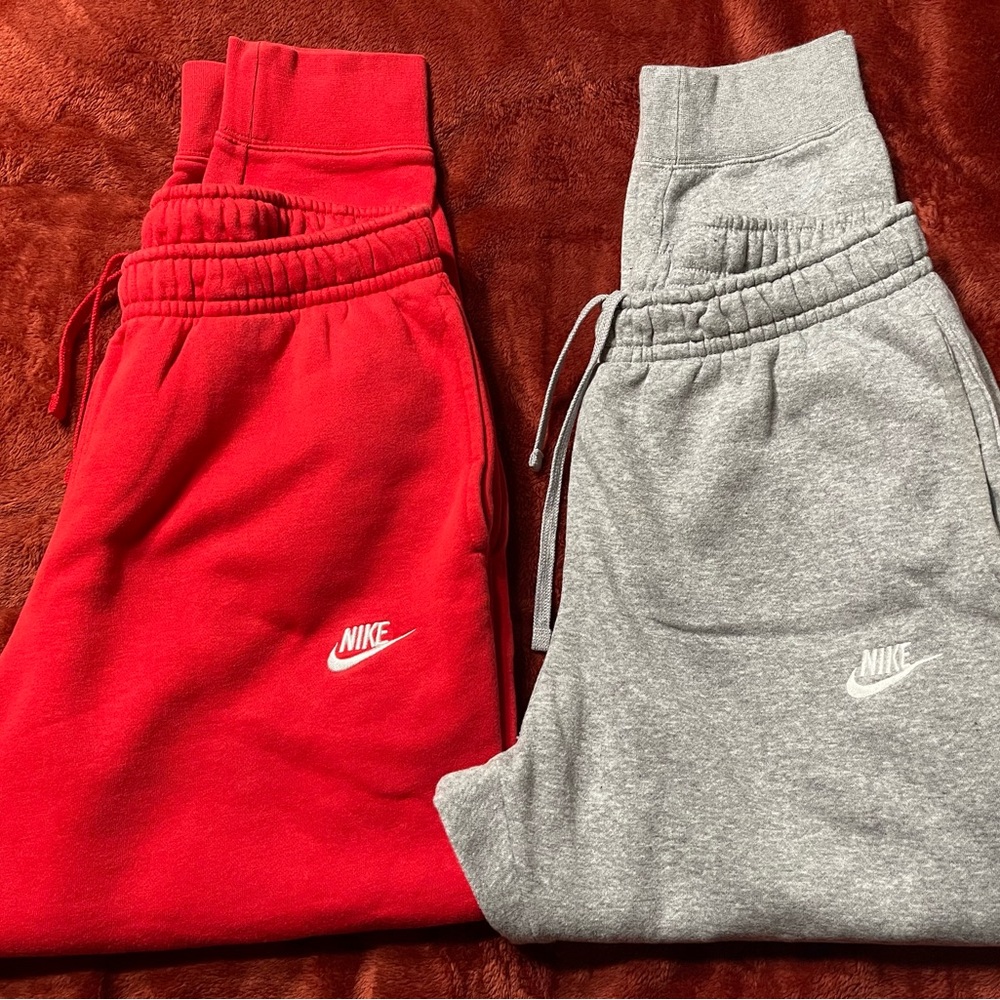 Nike Red and Gray Sweatpants